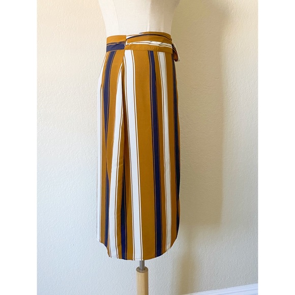 NWT MELODY STRIPED WRAP SKIRT - Picture 5 of 14